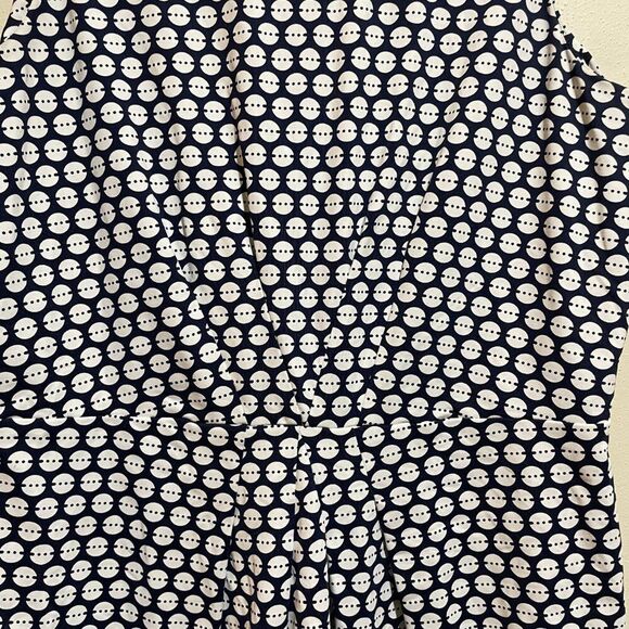 J McLaughlin Size M Catalina Cloth Mia Sleeveless Sheath Dress Navy Polka Dot - Picture 6 of 13